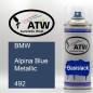 Preview: BMW, Alpina Blue Metallic, 492: 400ml Sprühdose, von ATW Autoteile West.